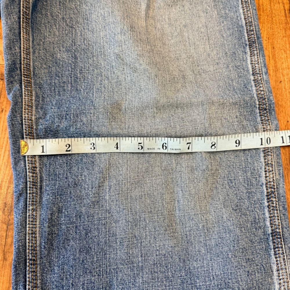 Calvin Klein Jeans Mens 32x30 Worker Carpenter Pants Blue Denim Wide Leg Vintage - Picture 6 of 13